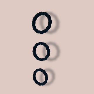 The 3 cock rings shown separately