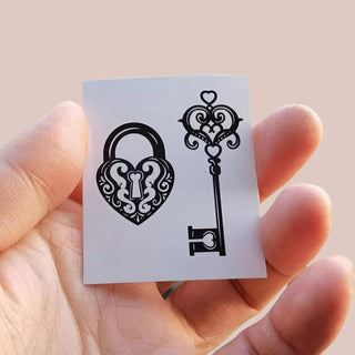 Key & Heart Lock Temporary Tattoo