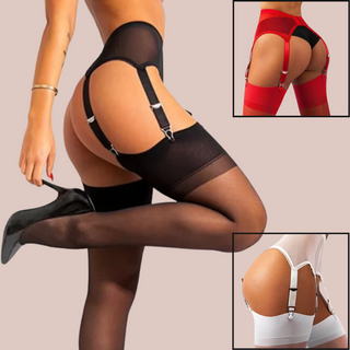 Our Sheer Six Strap Suspender Belt comes in 3 colours, black, red and white.