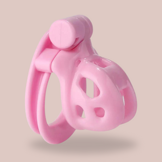 A side view of the pink Super Mini Cobra Double Cuff.