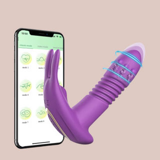 The Bouncing Bunny is an app connected vibrating, thrusting and pulsing dildo.