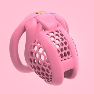 The Beehive Nano in vibrant pink shown fully assembled with integral micro lock.