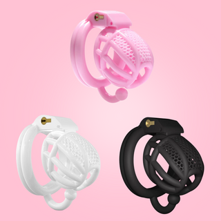 An image of all three colours available of The Detained Ball Splitter, black, pink and white.