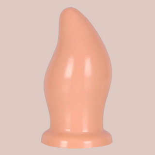 The flesh pink Glossa, shown standing on the suction cup base