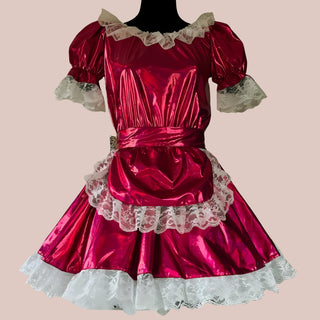 The Tammy Pink Metallic Sissy Maid Dress