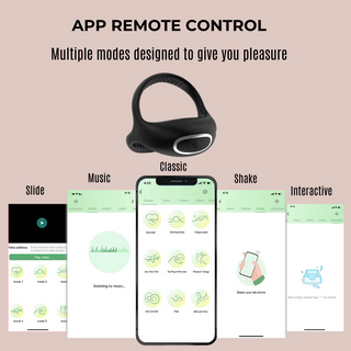 Vibrating Cock Ring With Remote or App Control
